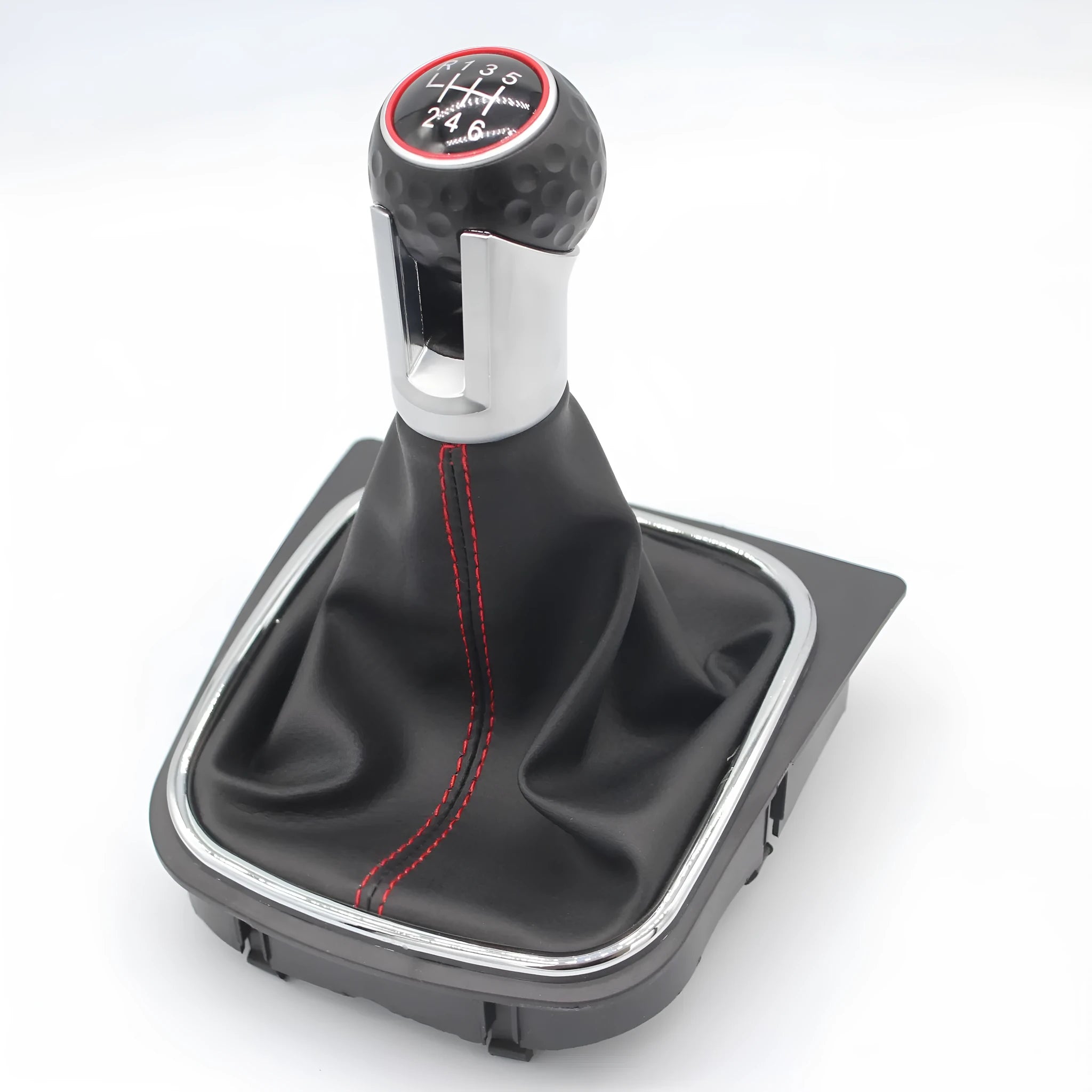 High-quality leather gear lever dust boot cover for VW Golf 5 6 7 manual models.
