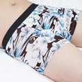Plus size men's boxer shorts in Ice Silk fabric showing mid-waist design and breathable construction