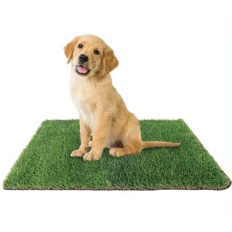 Artificial grass dog toilet training mat for indoor pet training in three size options