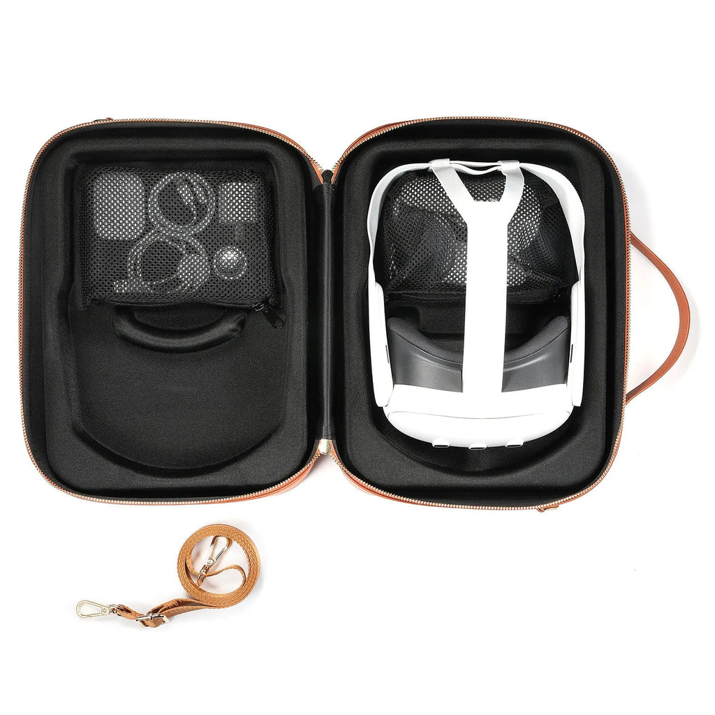 Black superfibre MR glasses storage box for Apple Vision Pro headset protection