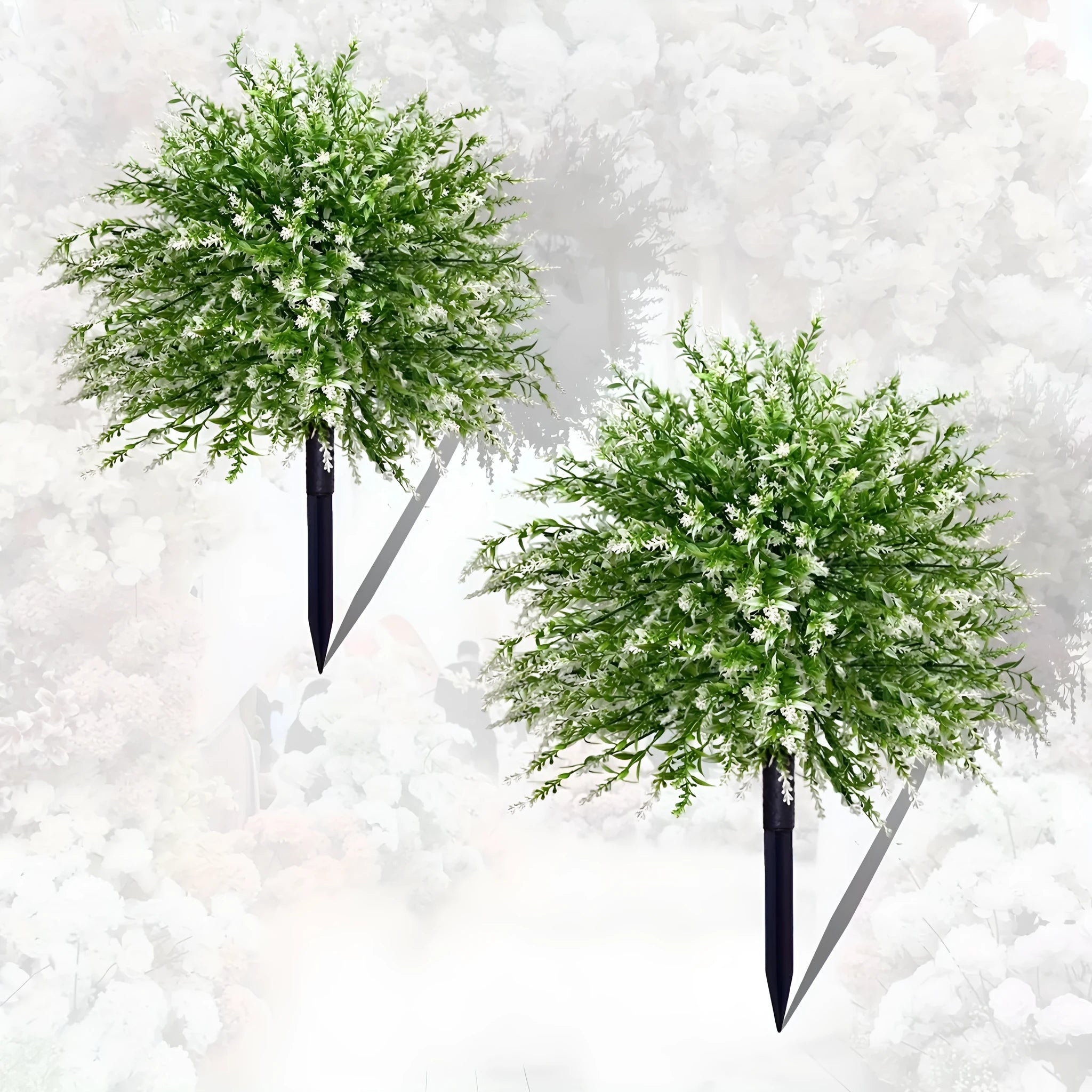 Plastic artificial white lavender floor outlet decoration plant for indoor use