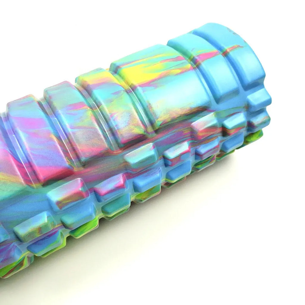 33cm camouflage pattern EVA foam roller in blue green yellow colour