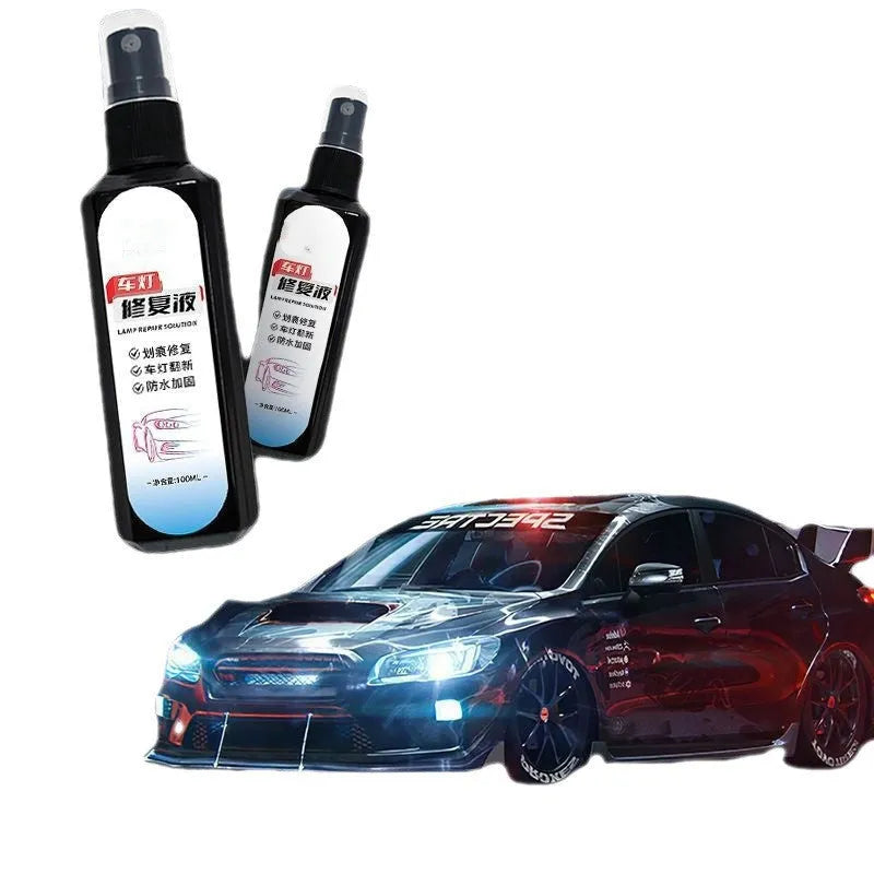 100 ml bottle of car headlight renovation and restoration liquid for plastic lenses