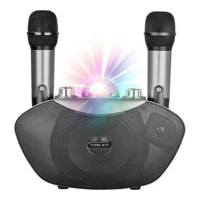 Y-8 family KTV karaoke microphone in black with built-in speaker and USB port