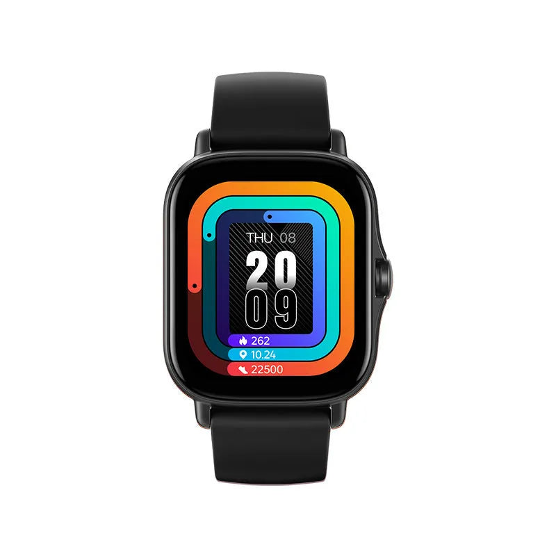 GT20 smartwatch in black or gold with alloy case and silicone strap showing 1.75-inch screen.
