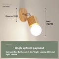 24cm single-head mirror cabinet LED wall lamp on a white wall