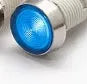 10mm stainless steel edge plastic indicator light with wire, shown in available colours.
