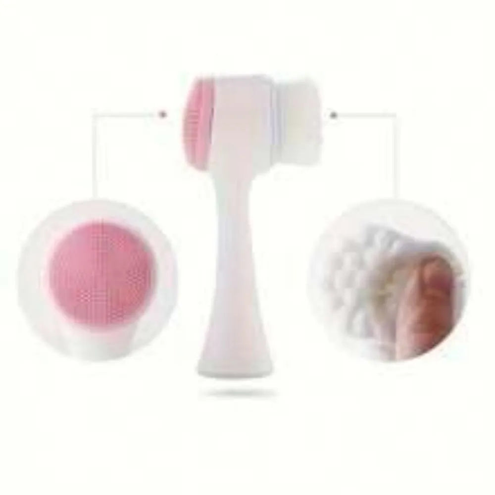 Blue pet paw brush with nylon bristles for cleaning and massaging dog or cat paws