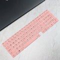 Silicone protective cover for HP 15 fingerprint edition laptop in translucent white showing snug fit over lid
