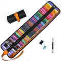 Wooden coloured pencils set of 50 colours for oily painting in basswood casings with storage case