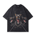 Men's loose fit short sleeve T-shirt with character print in style03916 colour