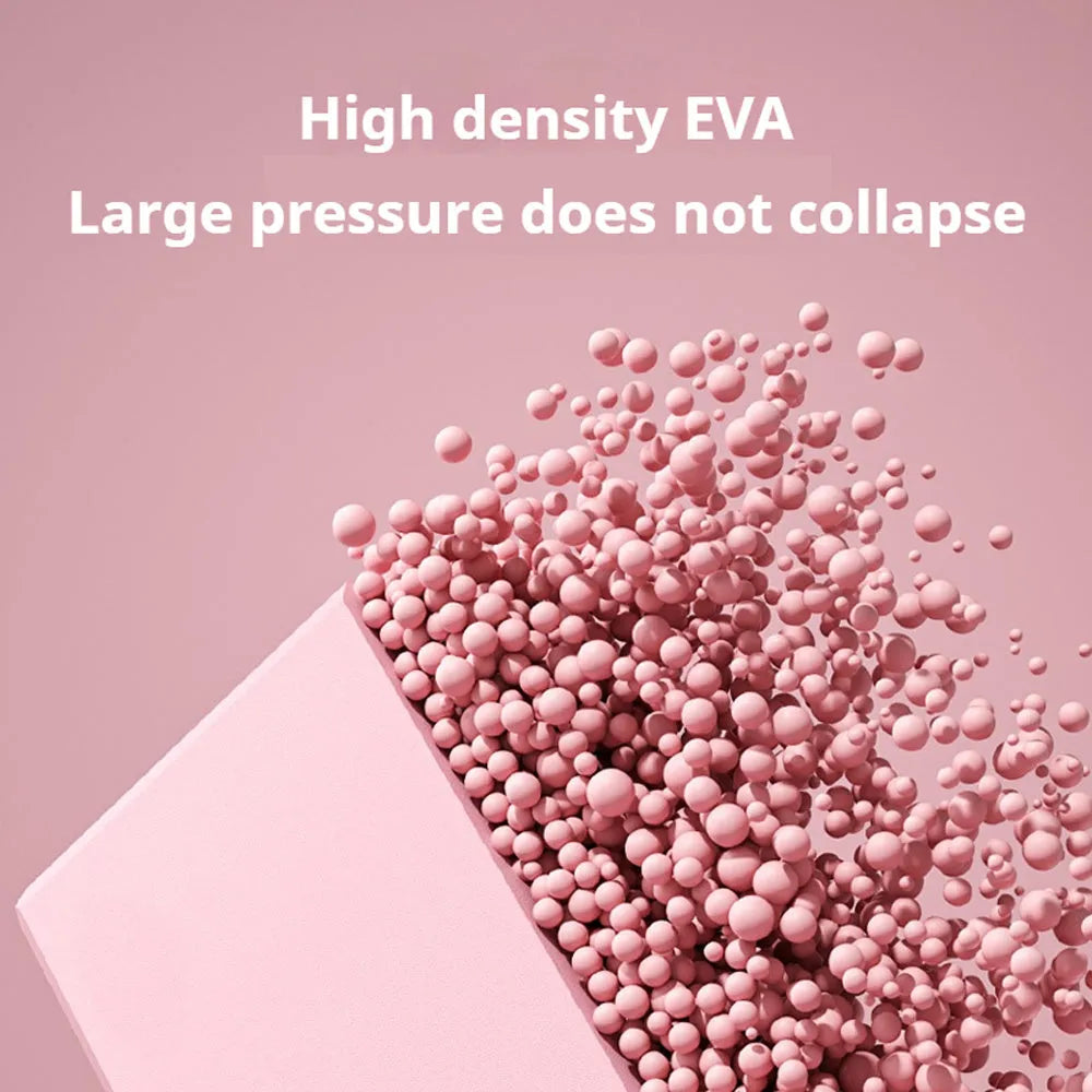 Solid colour EVA foam yoga block with hexagonal sides and ridges for grip