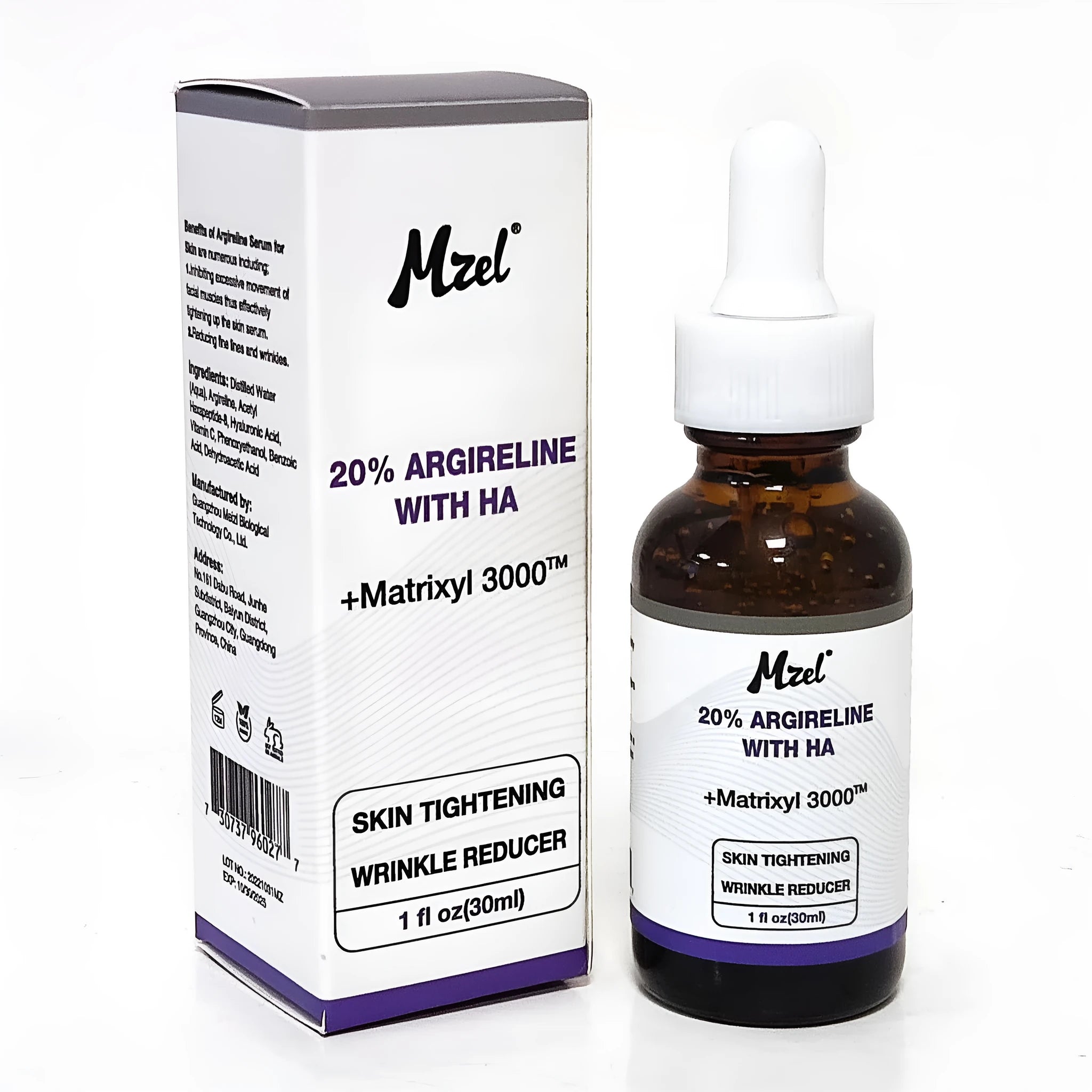 30ml bottle of six-peptide firming anti-wrinkle brightening hydrating moisturising liquid serum