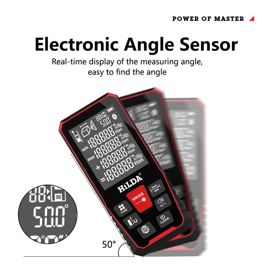 Plastic laser rangefinder for measuring distances up to 120m