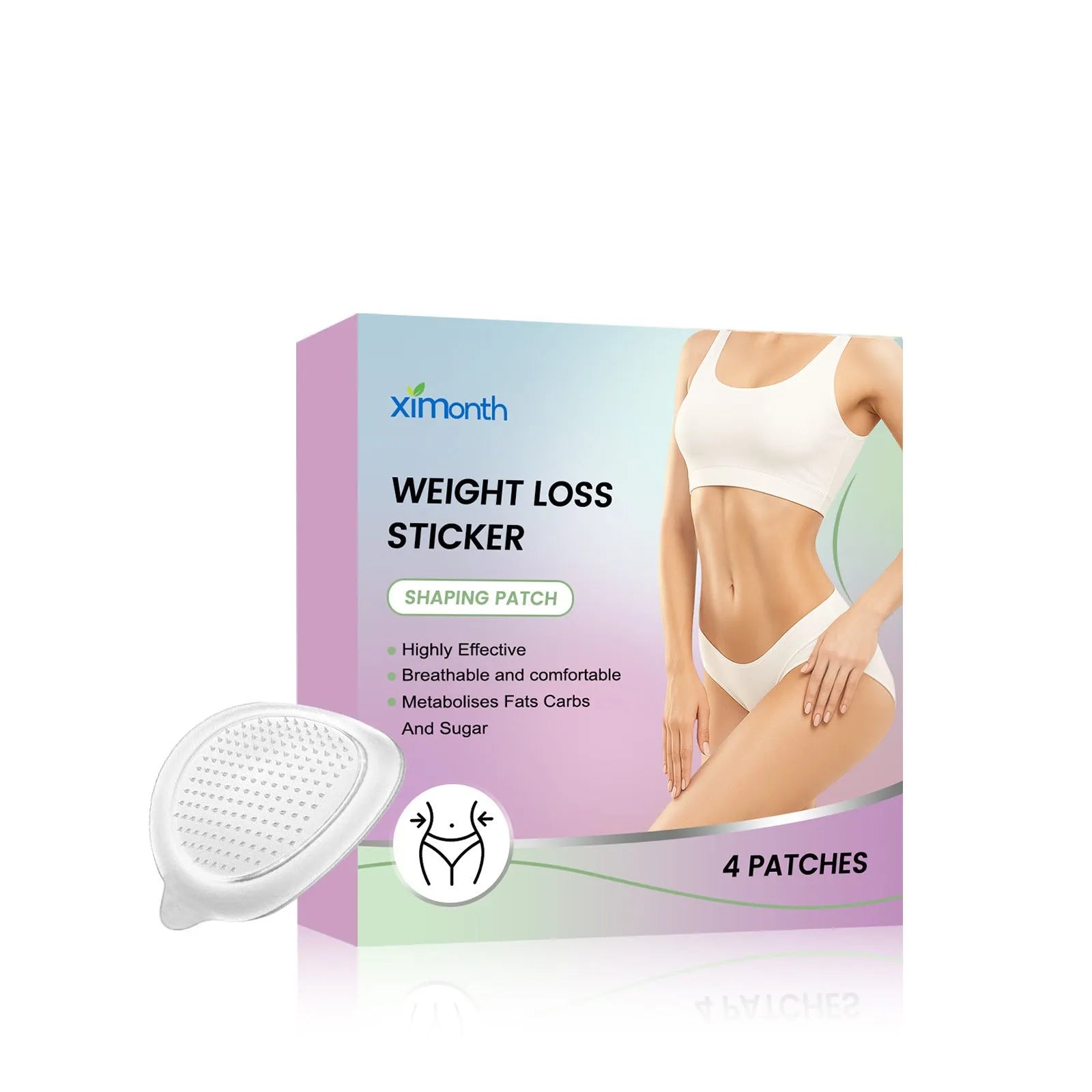 Body nursing adhesive bandage with aloe and mint leaf microneedle patch 4 pieces net content