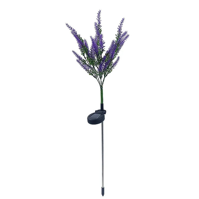 74cm tall solar-powered flower-shaped garden light with LED illumination for outdoor courtyard decoration