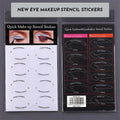 Set of four reusable flexible eyeliner and eyeshadow stencil stickers for makeup application.