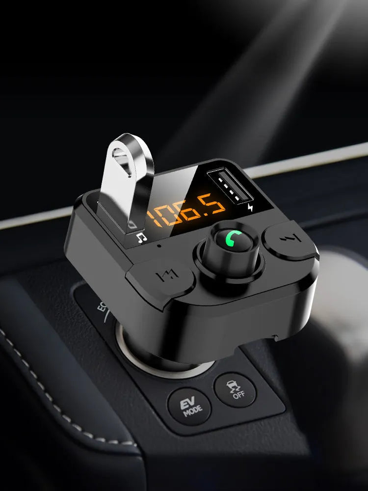 BT36B black car MP3 Bluetooth player with 1.1-inch size and cigarette lighter connection
