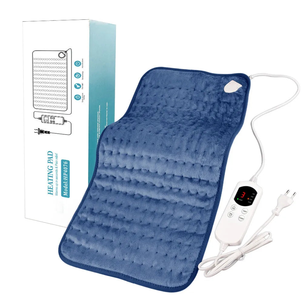 Gray household electric office hot compress physiotherapy blanket 30x60cm with EU plug