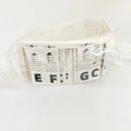 Set of white cardboard piano keyboard stickers showing colour note bars and black letter labels for 88 keys.