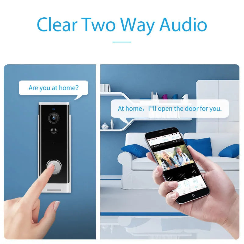 White wall-mounted network security camera for remote mobile phone monitoring
