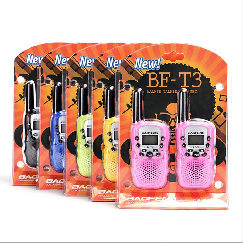 Children's walkie talkie handheld radios in multiple colours with 22 channels