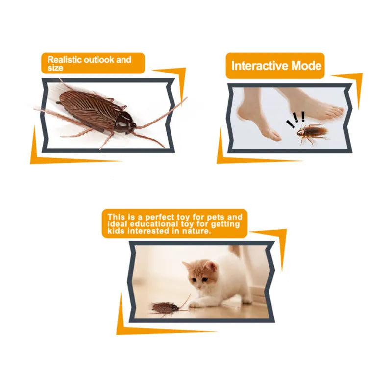Vibration brush pet toy plastic electric toy with cockroach dragonfly tarantula or mouse design 11x5 cm