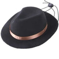 S size mini pet hat in wool felt material with 15.5cm diameter measurement
