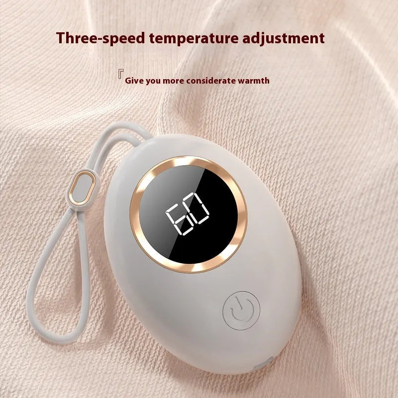 USB digital display hand warmer power bank in six colour options with aluminium heat dissipation