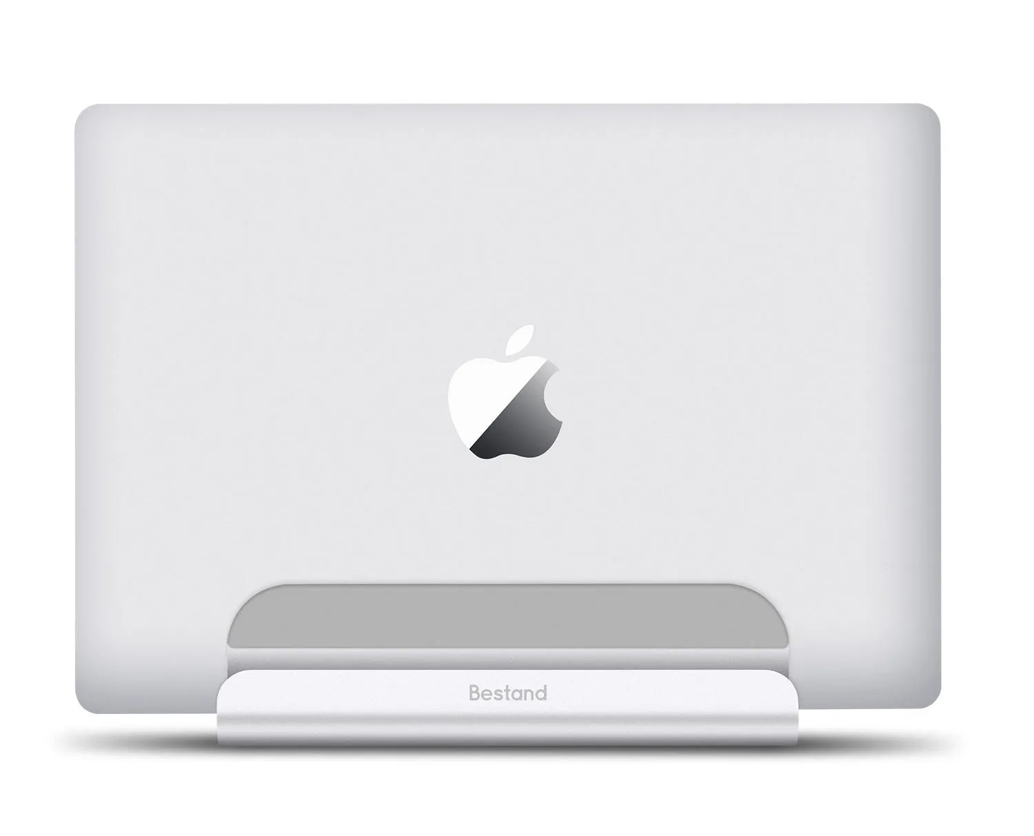 Silver aluminium alloy tablet computer bracket on a desktop