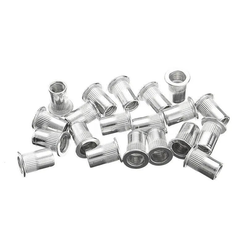Alloy steel manual riveter nut set showing tool body and nose assembly