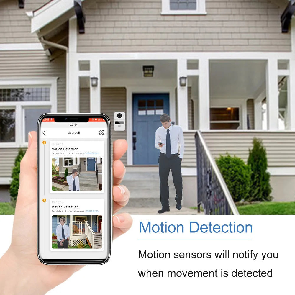 10-inch wireless network video intercom doorbell with colour HD display and 1080P camera for home security