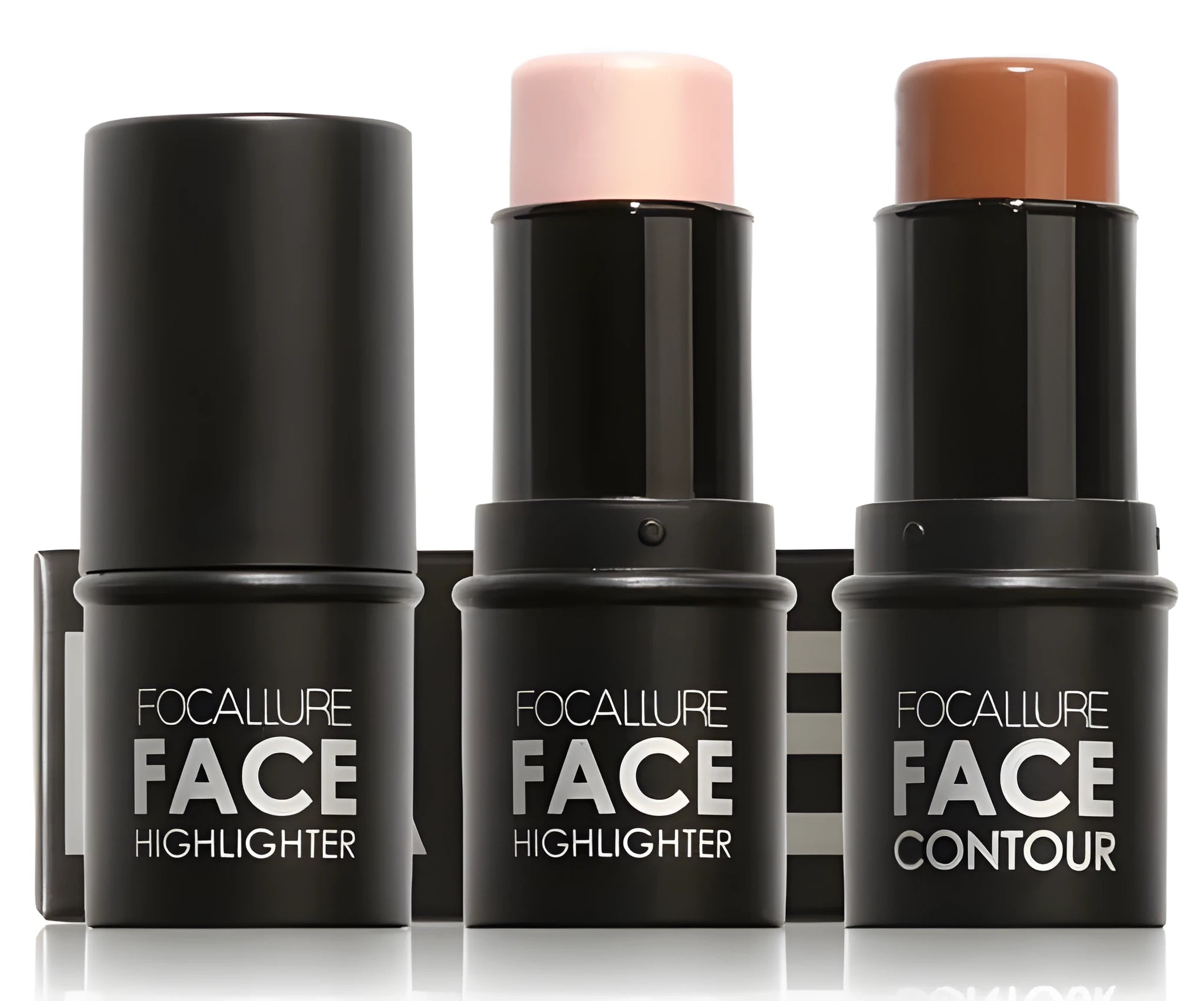 Perfection Face Contour Highlighter cream pot with four shade options A, B, C, D.