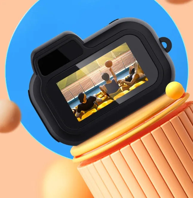Black Y3000 HD outdoor sports camera with small display screen, shown with a memory card.