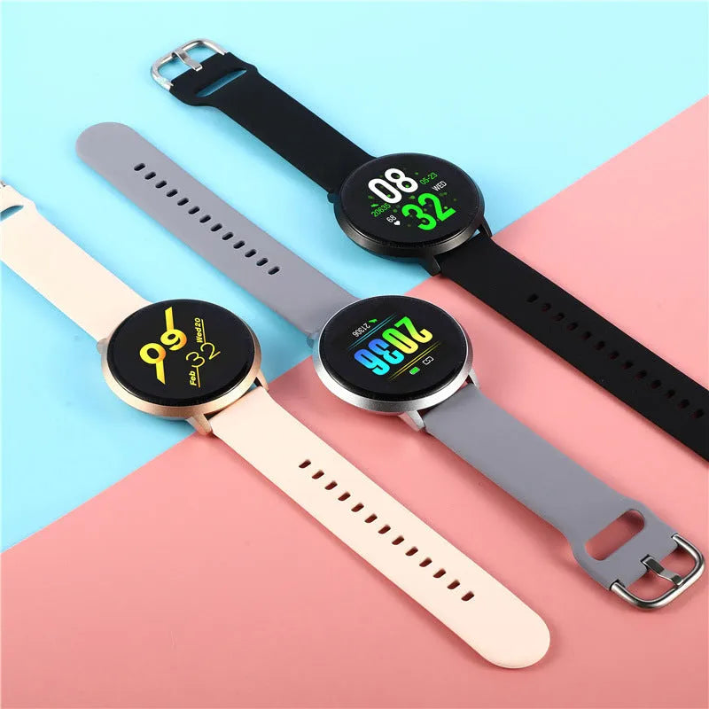 Ultra-thin waterproof smart health bracelet with 1.3-inch screen and silicone wrist strap