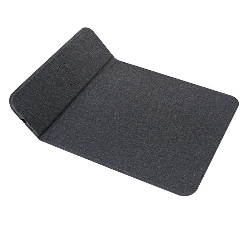 Foldable cloth wireless charging phone holder showing 10W fast charging capability