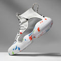 Men's camouflage pattern sneakers with mesh upper and vulcanised rubber sole