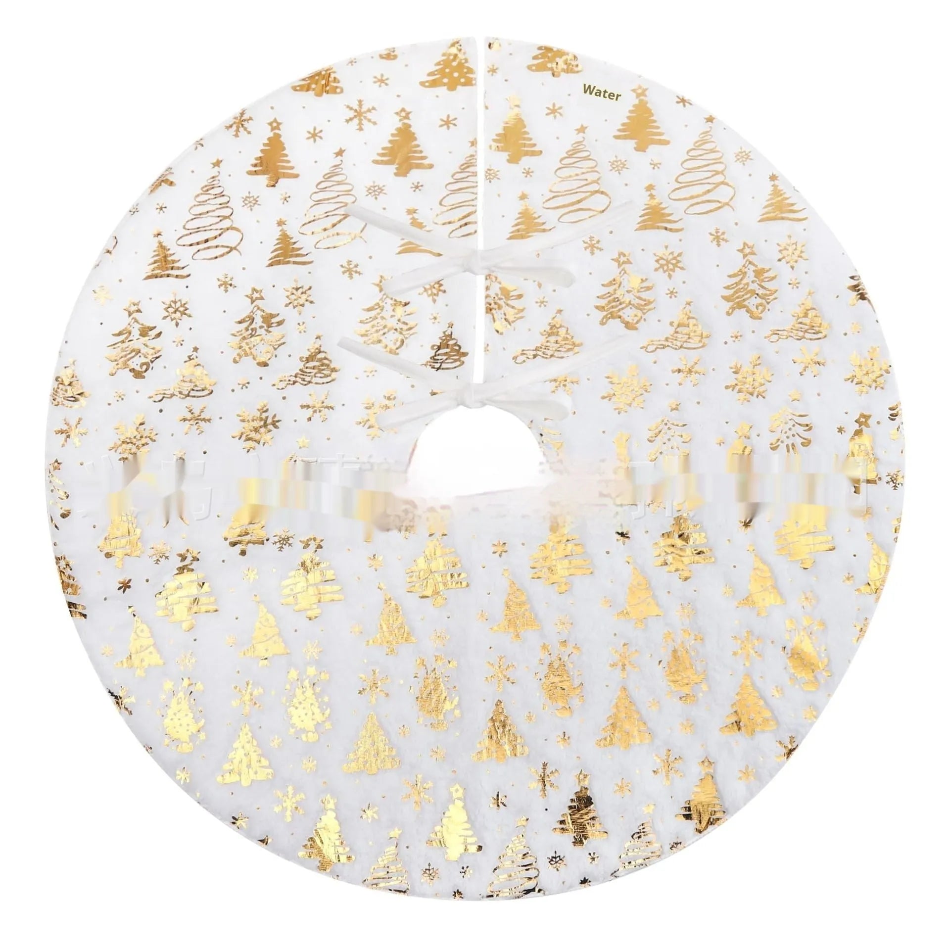 Gilding Snowflake Christmas Tree plush rug in snowflake star style on floor