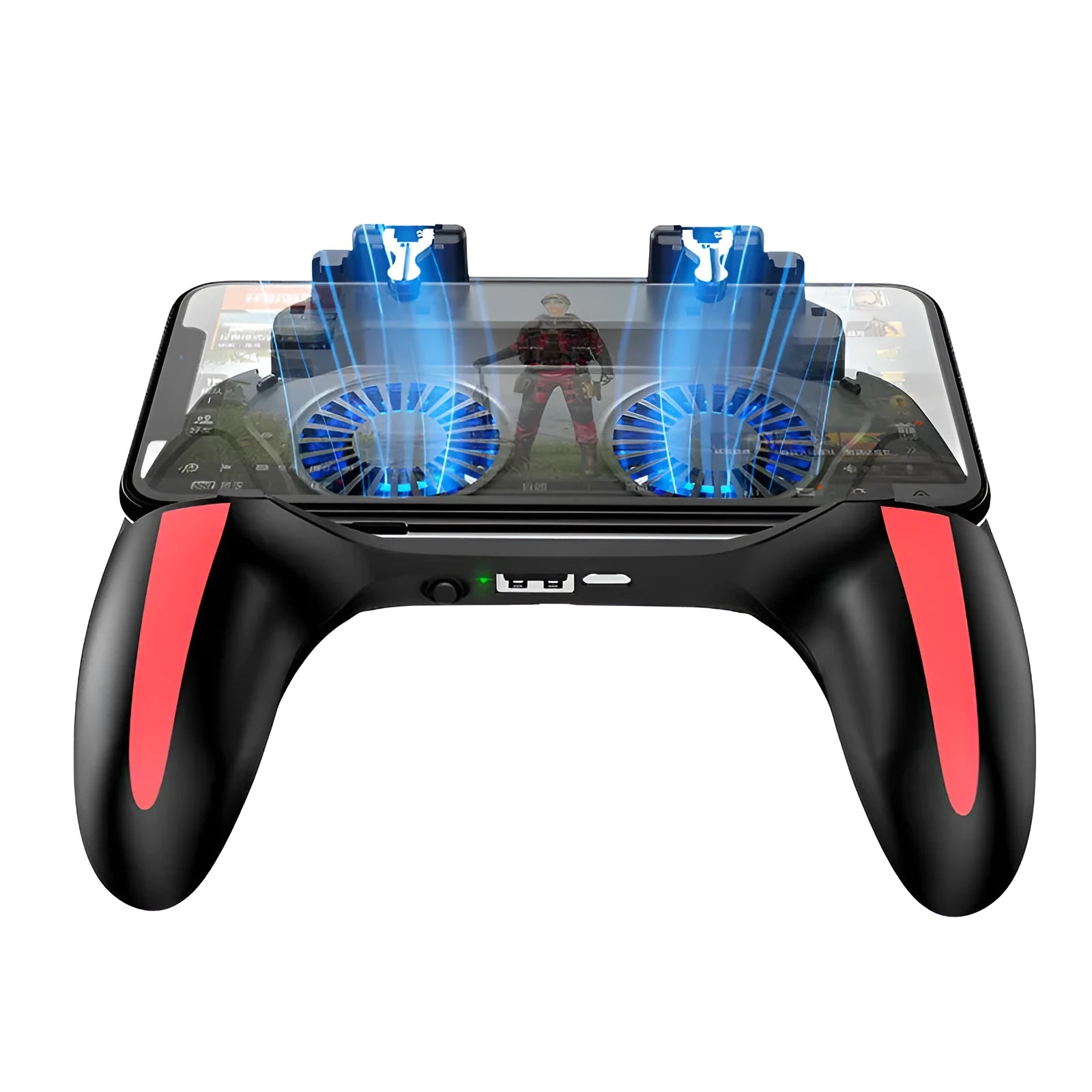 H10 mobile game controller with touch screen for smartphones 4.7-6.5 inches with heat dissipation