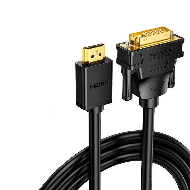 HDMI adapter cable for laptop to external display connection with length options shown