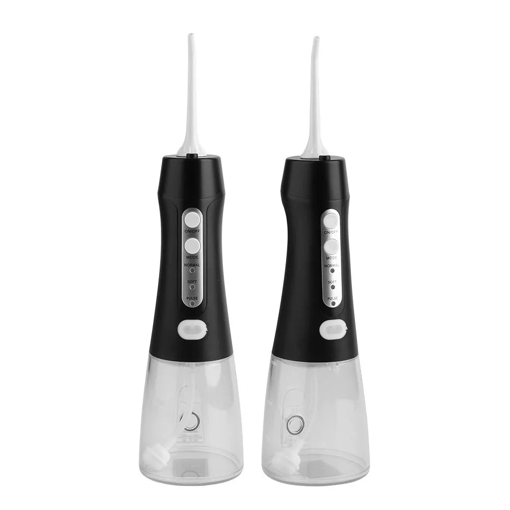 Portable electric tooth pulse water flosser with 300ml removable tank and 360° rotating nozzle