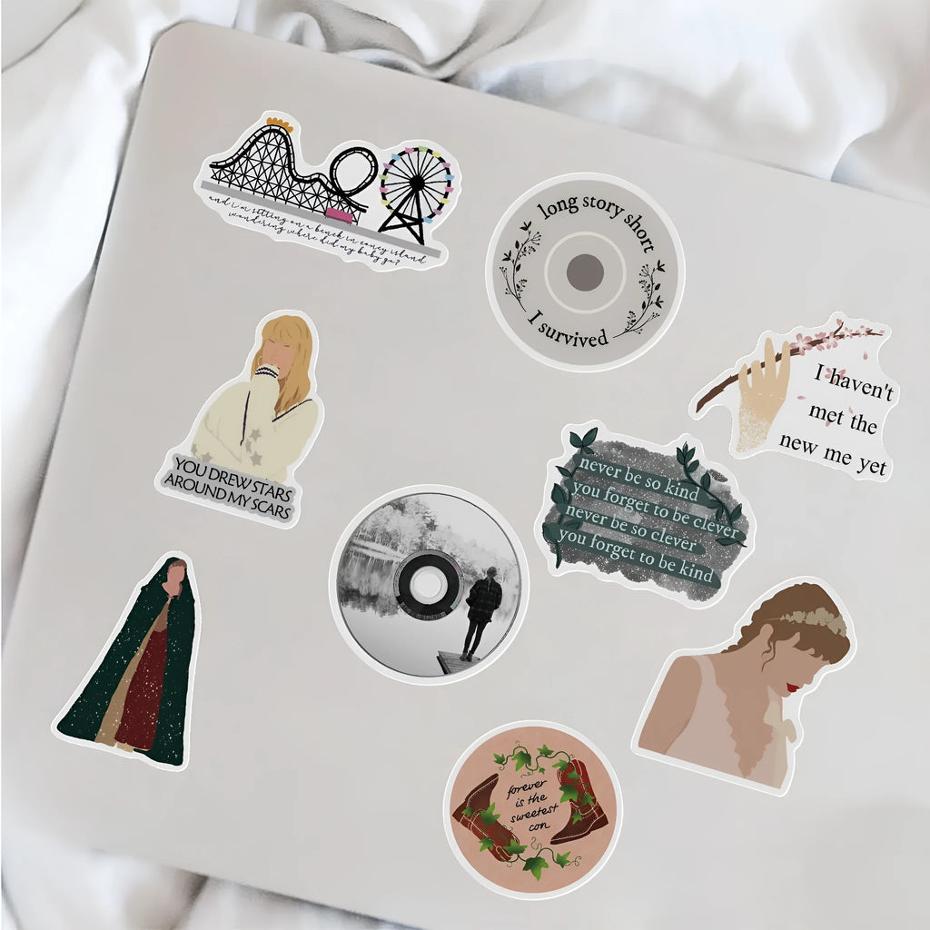 Waterproof luggage stickers with cartoon graffiti patterns, 50 sheets in 4-6cm size