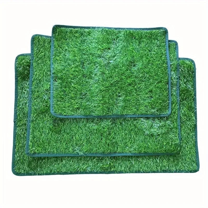 Artificial grass dog toilet training mat for indoor pet training in three size options