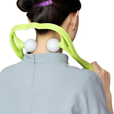 Hand roller neck massager with 3D floating-point bionic finger design in blue colour
