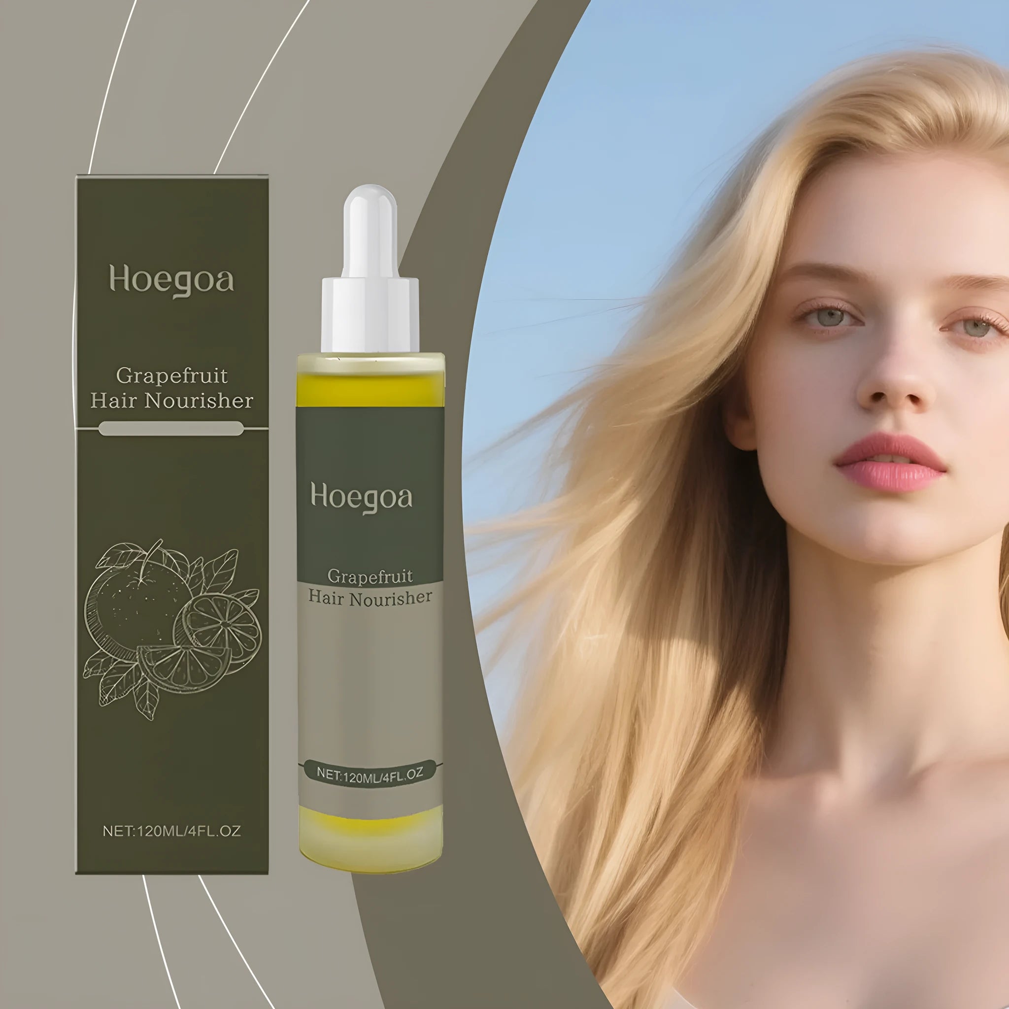 120ml bottle of grapefruit hair conditioner with botanical oils and vitamin E