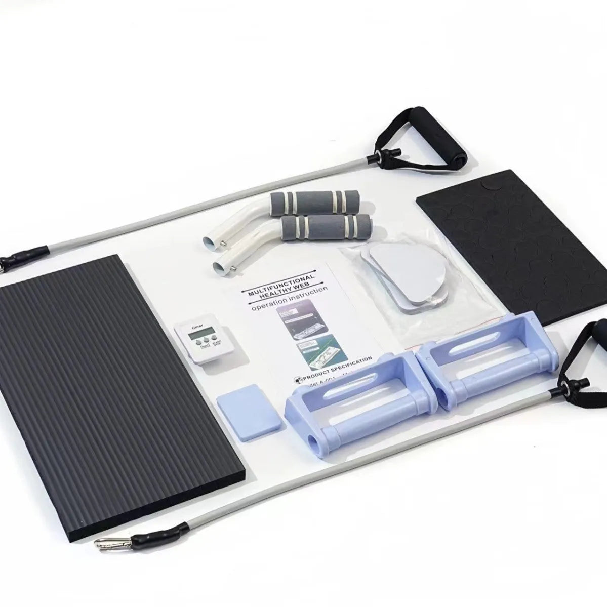 Purple foldable PP plastic fitness belly panel board for supine home workouts.