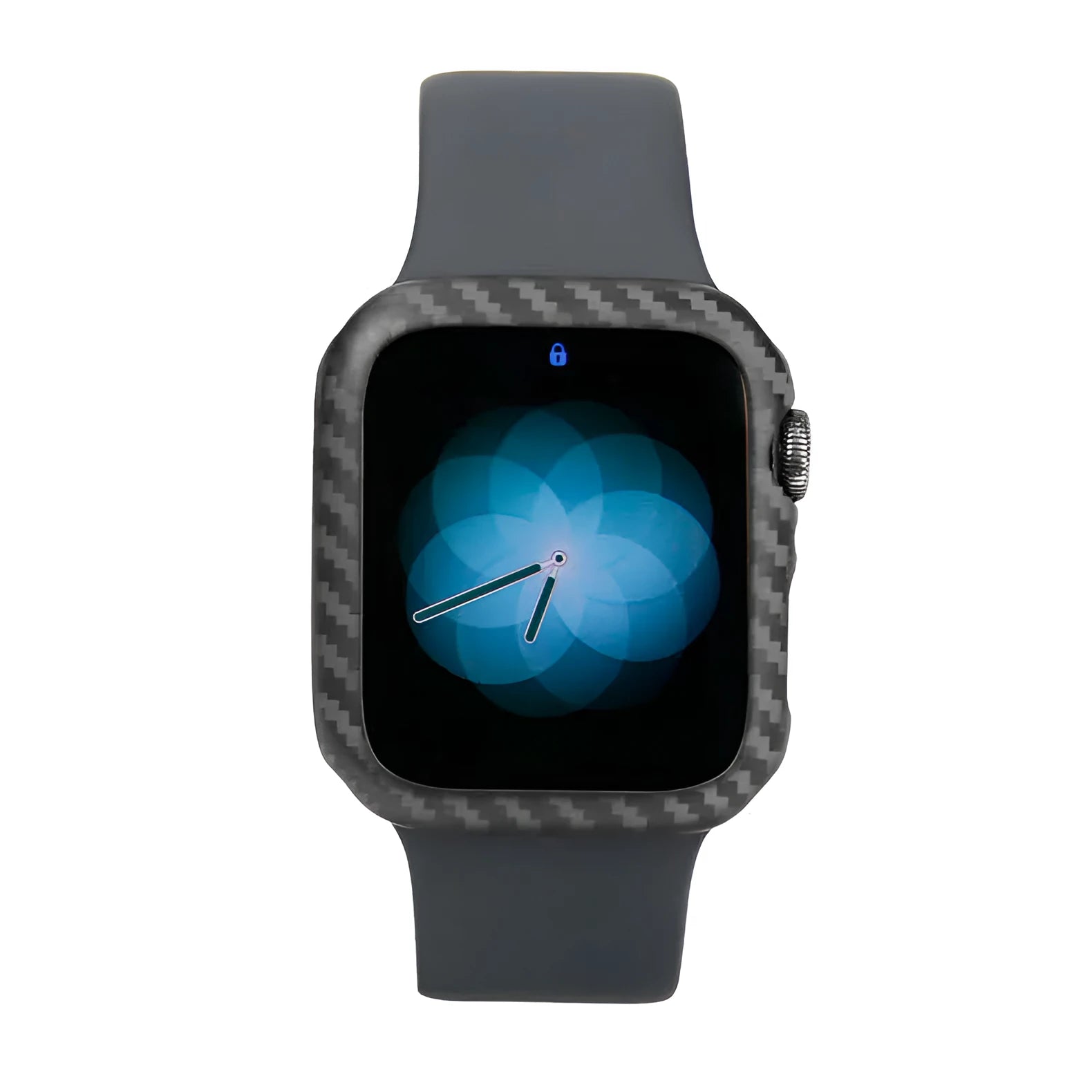 Ultra-thin black leather protective case for a 44mm Apple Watch 4.