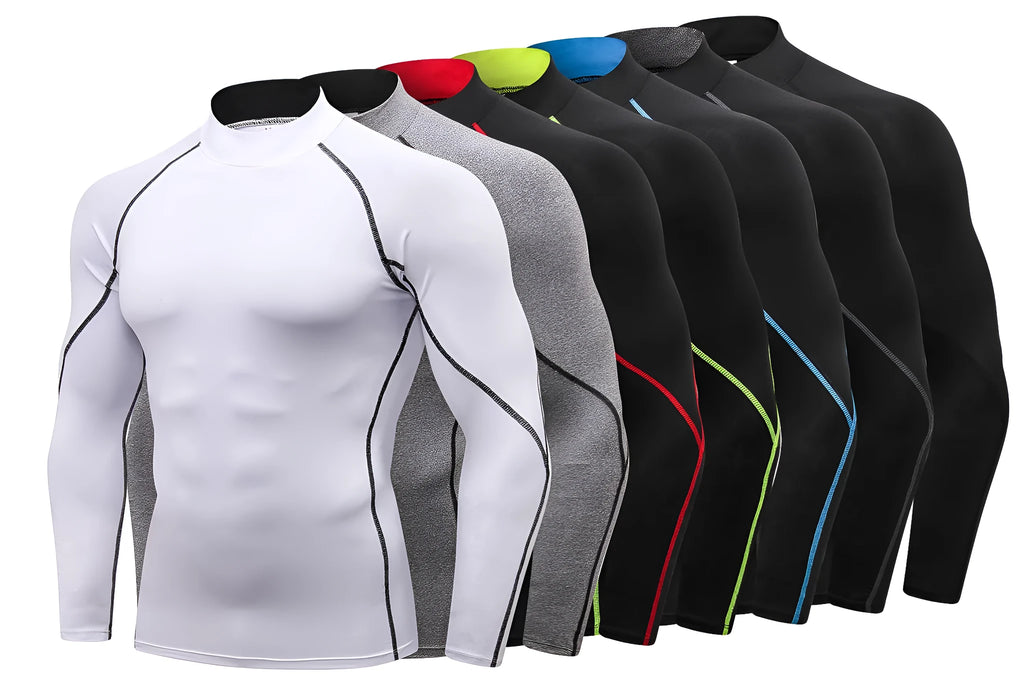 Quick-drying polyester collar sweater for men in black with dark grey line detail