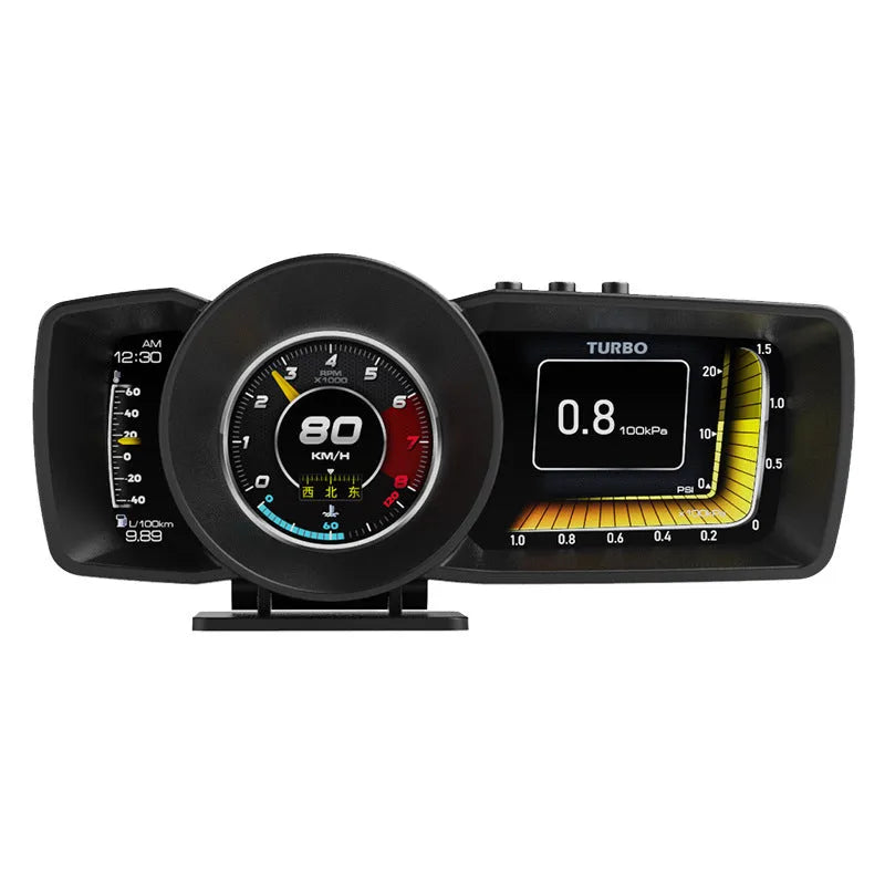 A600 OBD2 driving computer with GPS and BeiDou navigation on vehicle dashboard