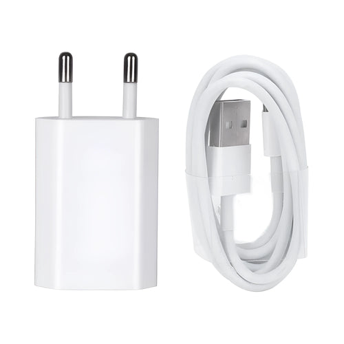 5V 2A USB travel charger for iPhone and iPad with cable length options